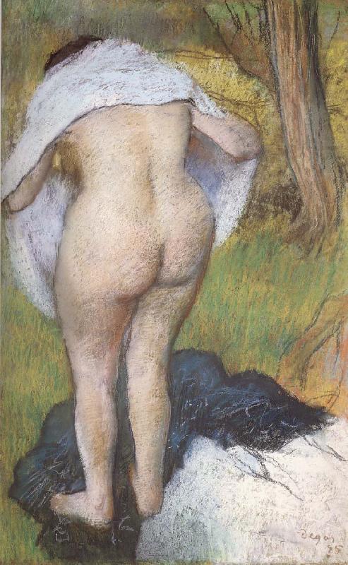 Edgar Degas Young woman who dries itself china oil painting image